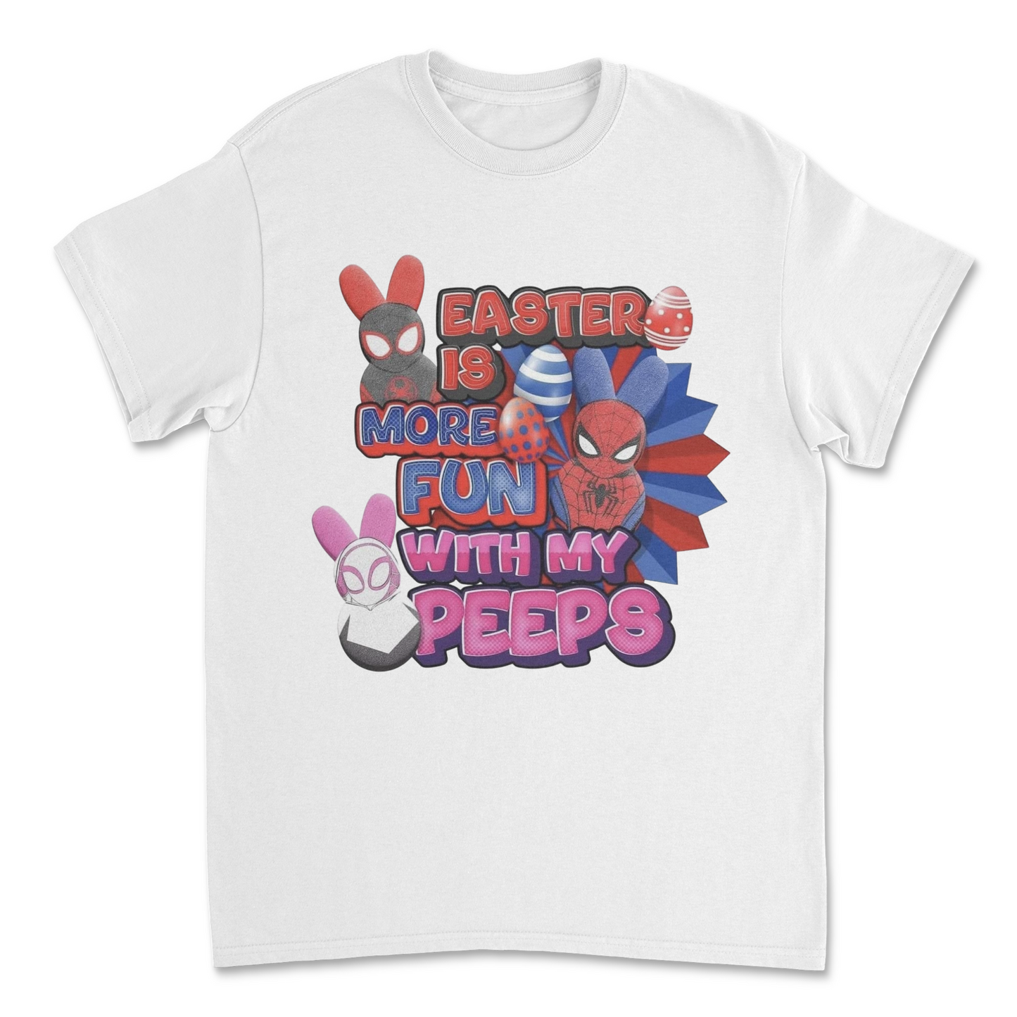 Web-Slinging Easter Fun: Peeps & Heroics Tee