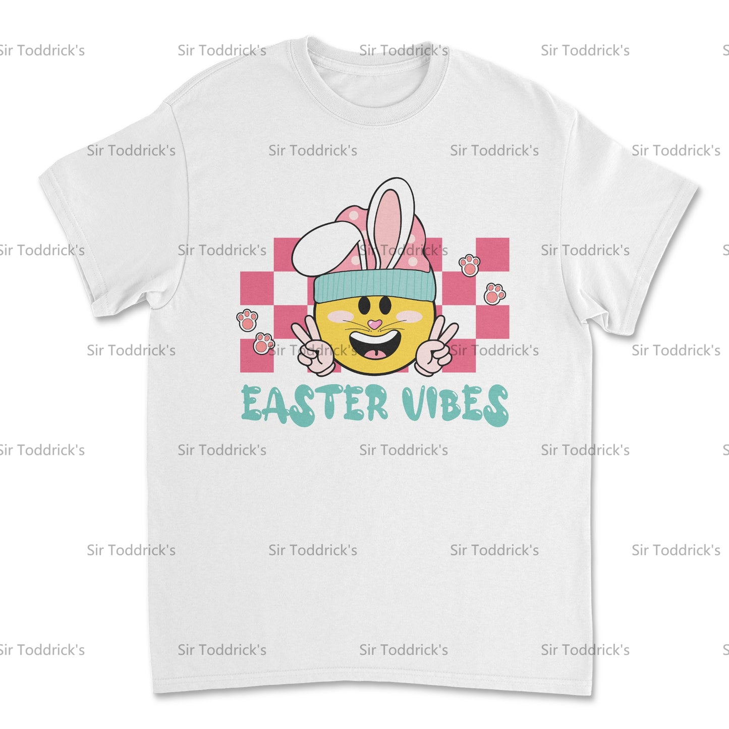 Easter Vibes – Smiley Bunny Tee