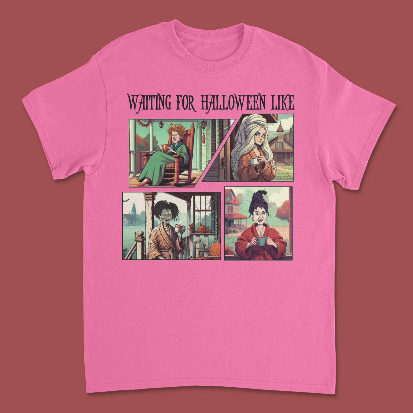 Waiting for Halloween Be Like’ Hocus Pocus T-Shirt – Fun Halloween Witch Graphic Tee