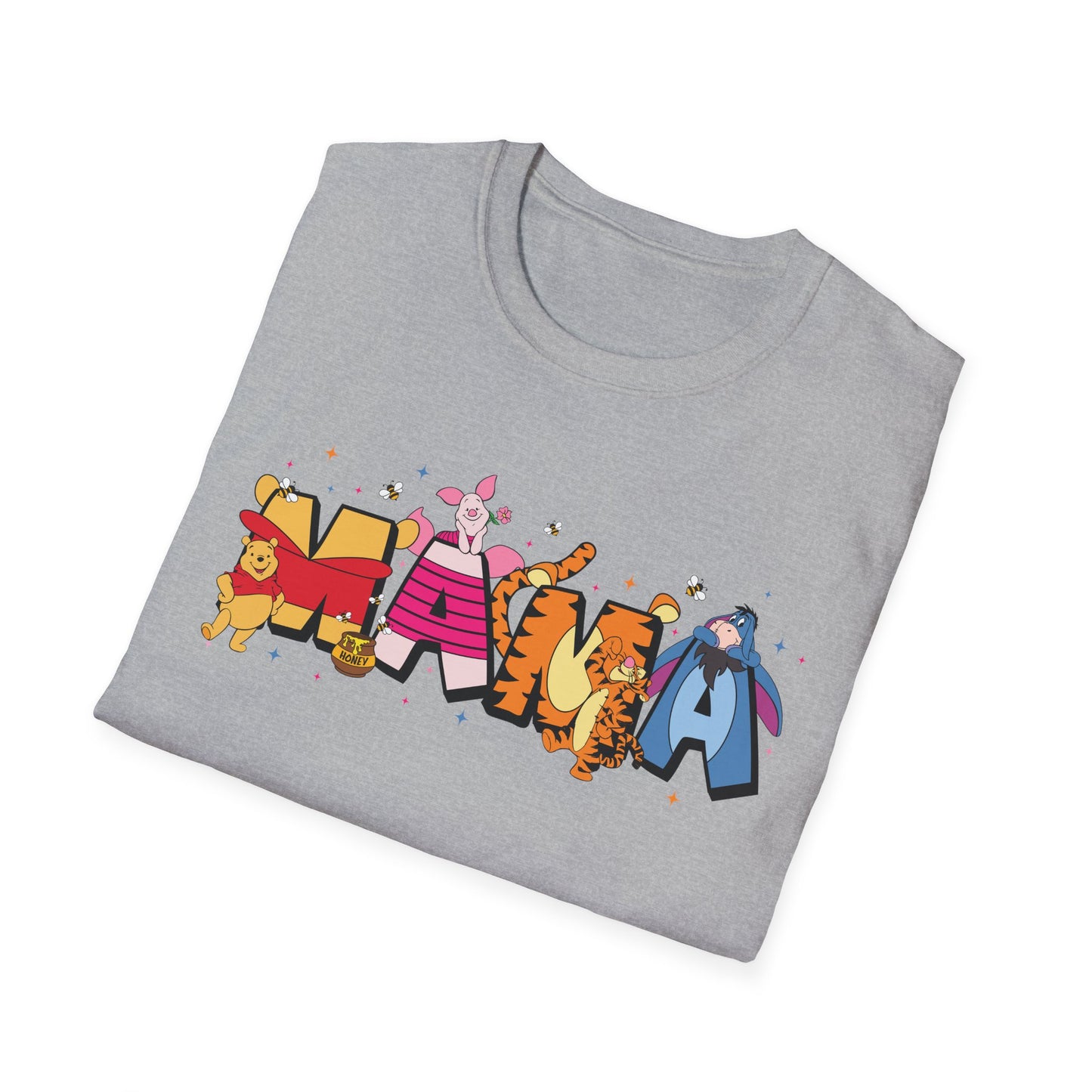Mama Graphic T-Shirt — Colorful Animal Letter Mom Tee (MAMA)