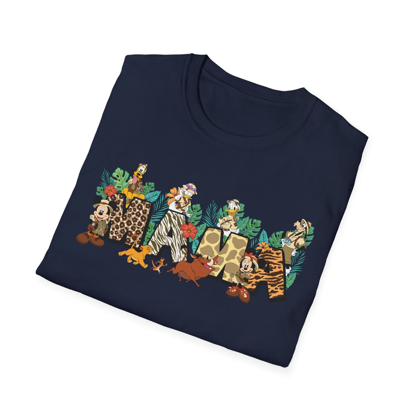 Safari Mama Shirt – Jungle Adventure Cartoon Tee | Animal Print Mom Shirt | Family Vacation Outfit