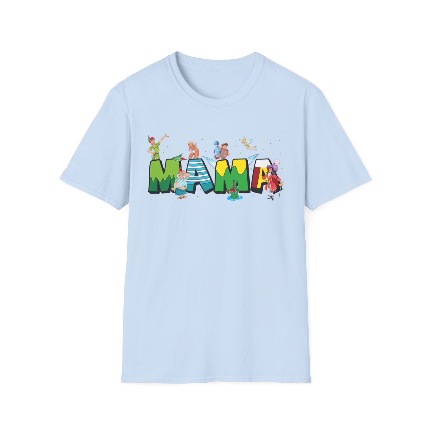 Mama Beach Vacation T-Shirt — Colorful Tropical 'MAMA' Letter Art for Moms