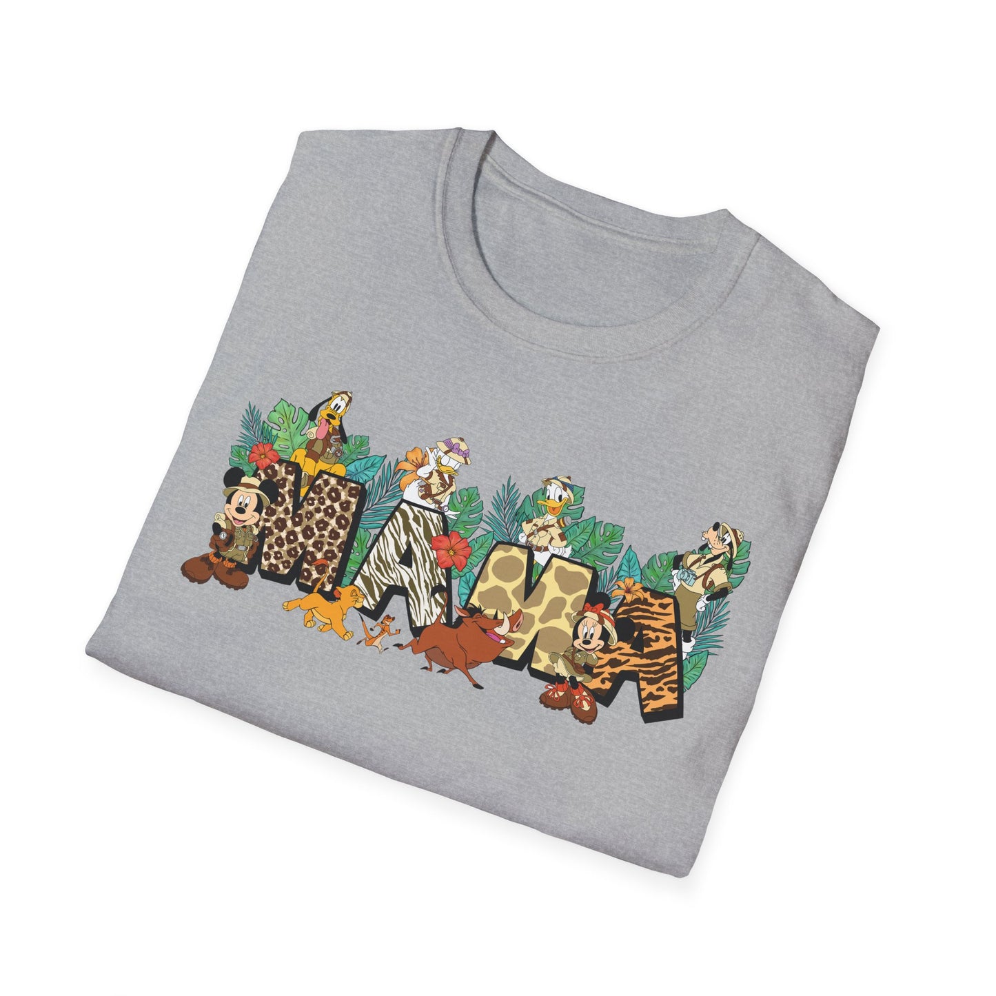Safari Mama Shirt – Jungle Adventure Cartoon Tee | Animal Print Mom Shirt | Family Vacation Outfit