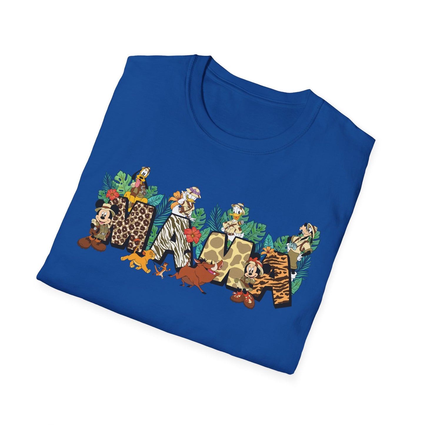 Safari Mama Shirt – Jungle Adventure Cartoon Tee | Animal Print Mom Shirt | Family Vacation Outfit