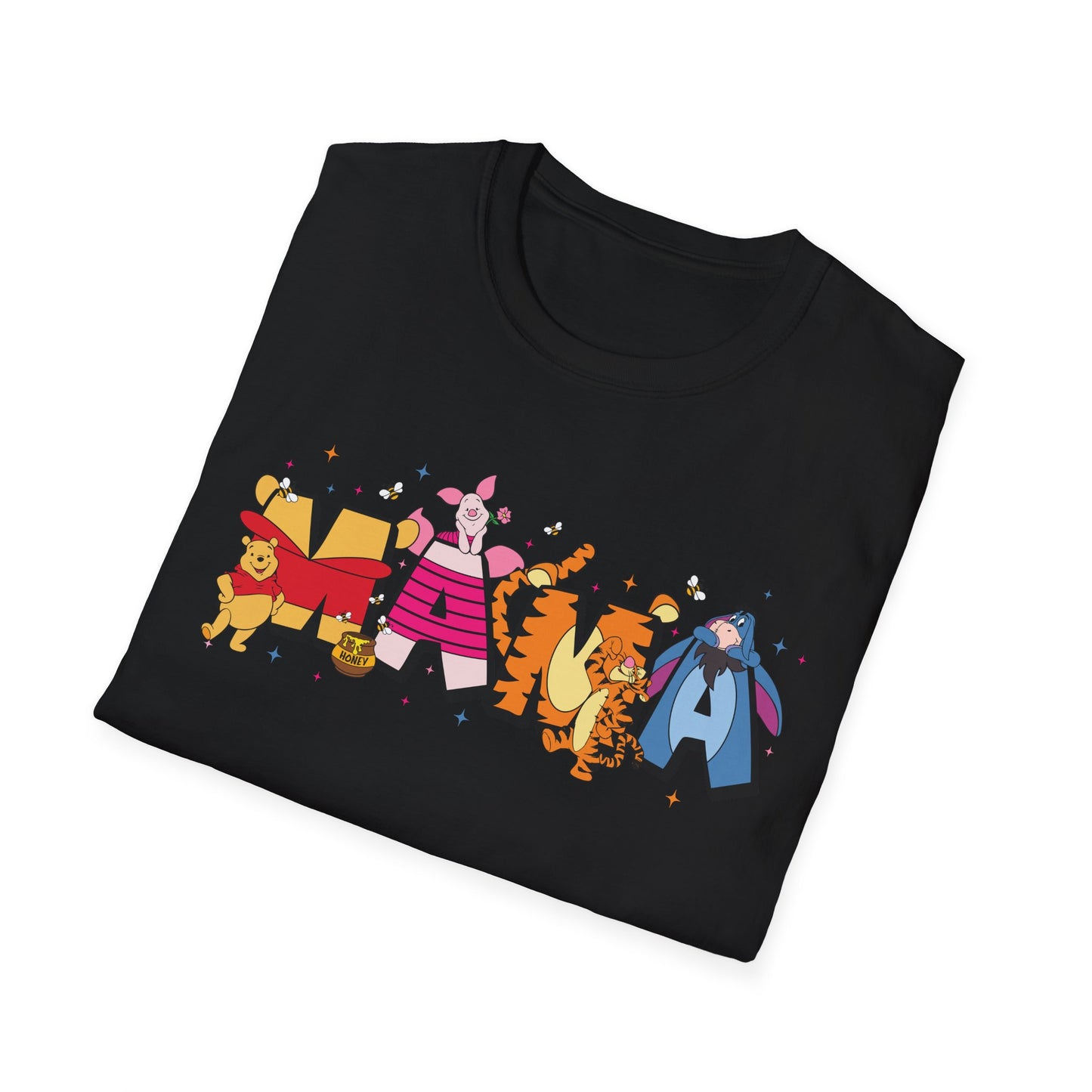 Mama Graphic T-Shirt — Colorful Animal Letter Mom Tee (MAMA)