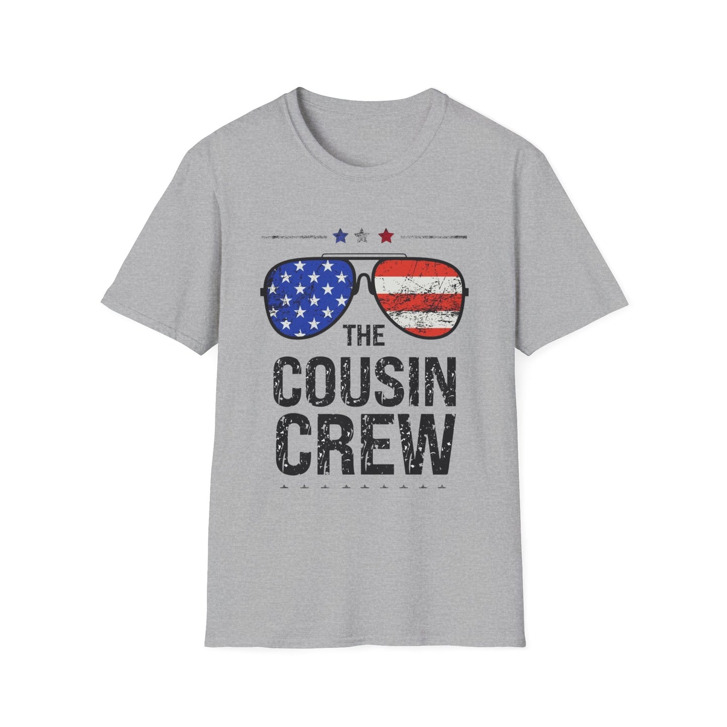 The Cousin Crew T-Shirt — American Flag Sunglasses Patriotic Family Tee