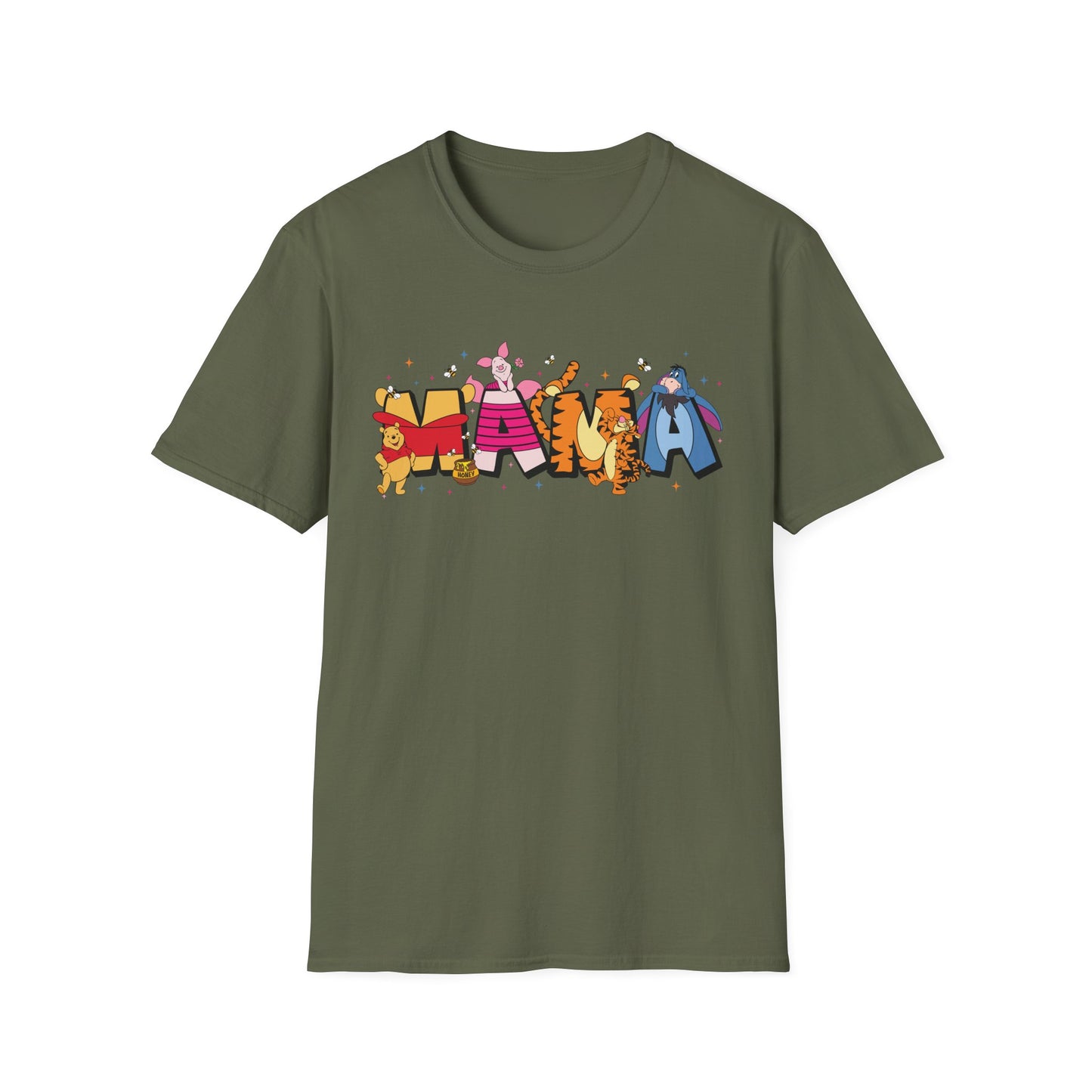 Mama Graphic T-Shirt — Colorful Animal Letter Mom Tee (MAMA)
