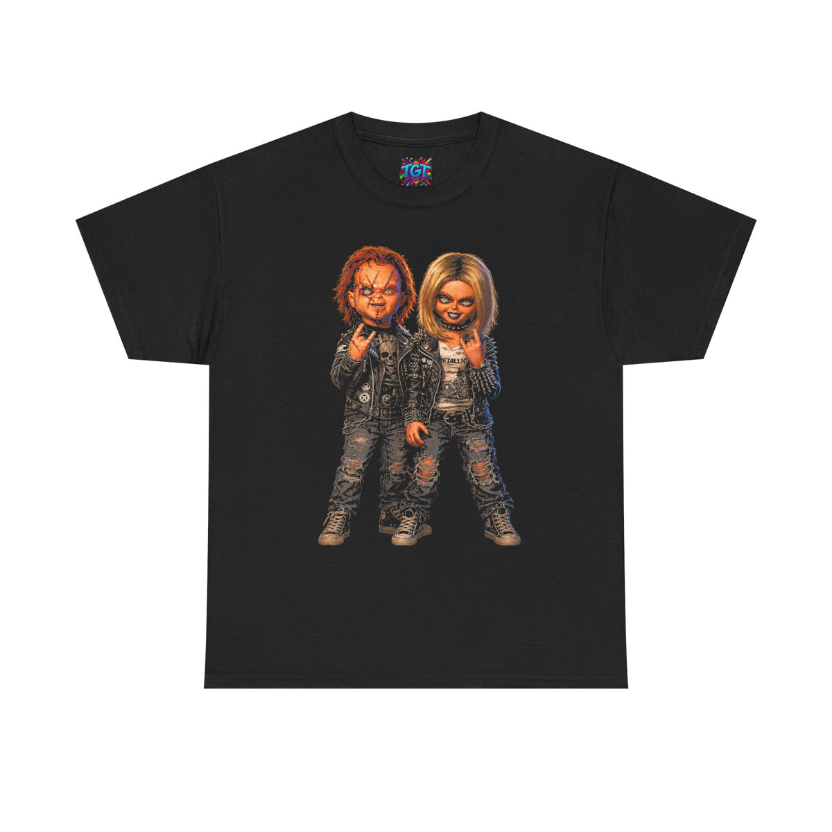 Horror Couple T-Shirt, Creepy Doll Shirt, Punk Rock Horror Tee, Gothic Halloween Shirt, Scary Couple Graphic Tee, Spooky Season Gift