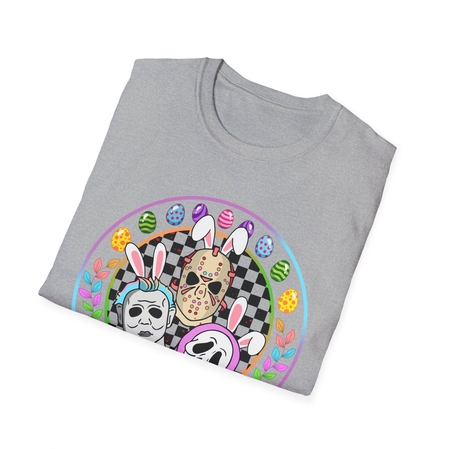 Prepare to Die Easter Horror T-Shirt — Pastel Slasher Mask Design