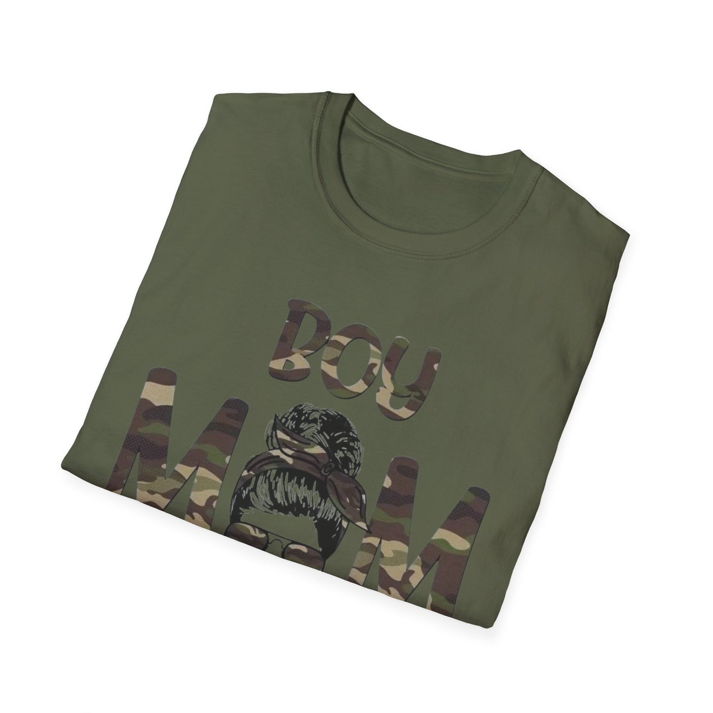 Boy Mom T-Shirt – 'Boy Mom From Son Up To Son Down' Camo Graphic Tee