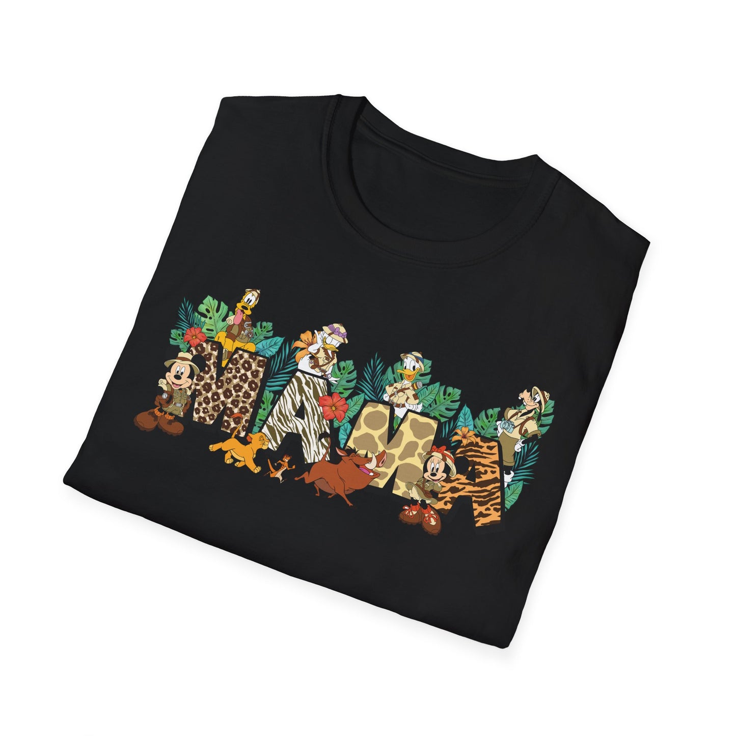 Safari Mama Shirt – Jungle Adventure Cartoon Tee | Animal Print Mom Shirt | Family Vacation Outfit