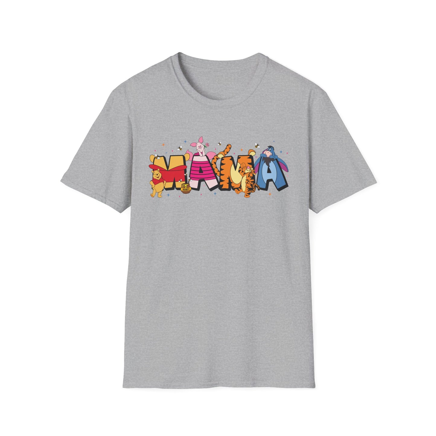 Mama Graphic T-Shirt — Colorful Animal Letter Mom Tee (MAMA)