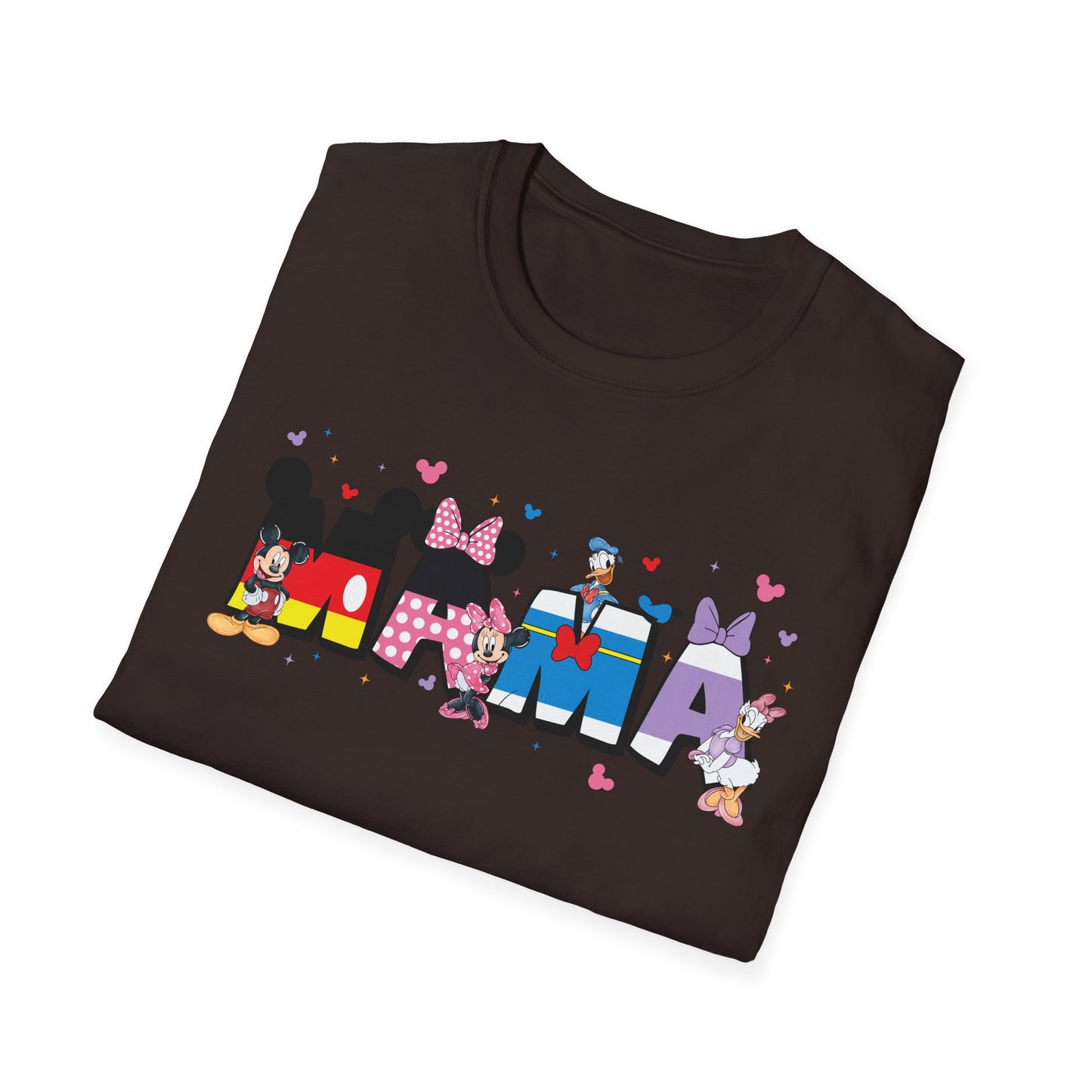 Mama Graphic T-Shirt — Cute Cartoon Lettering with Hearts