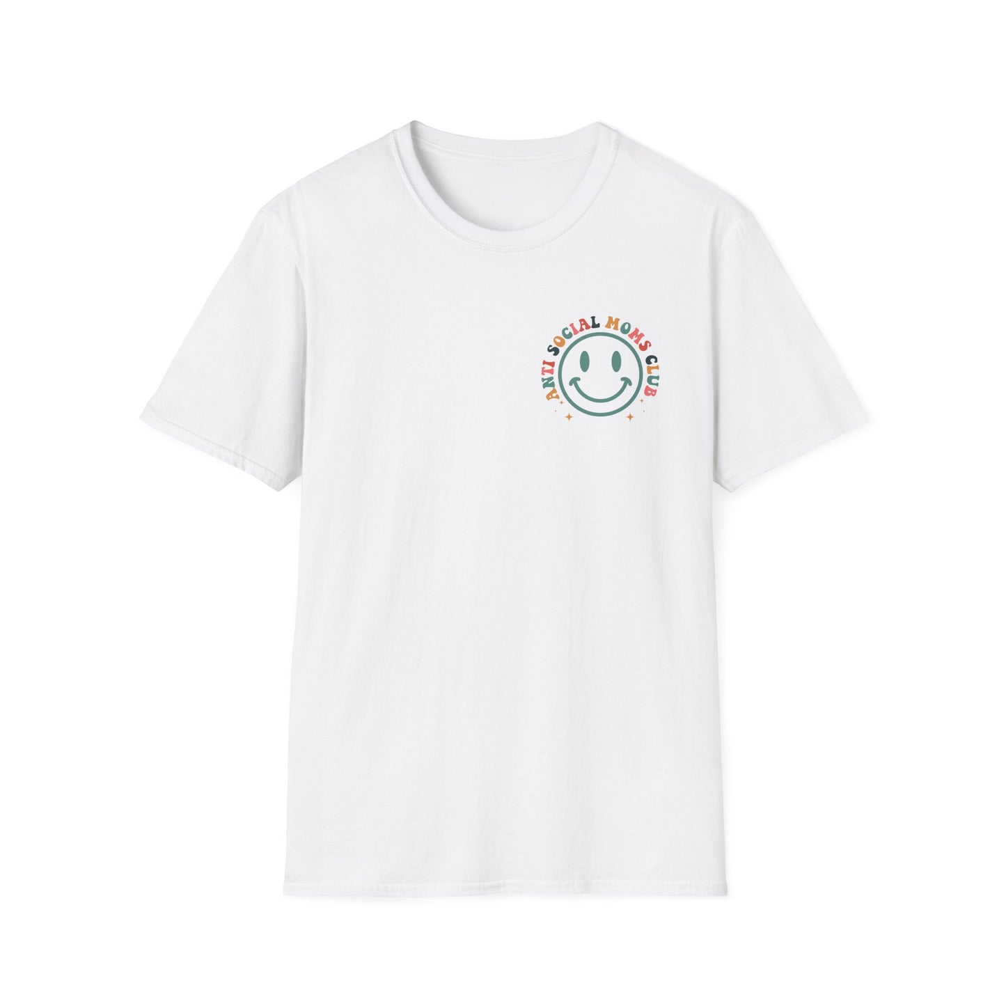 Anti Social Moms Club T-Shirt — Retro Smiley Mom Tee