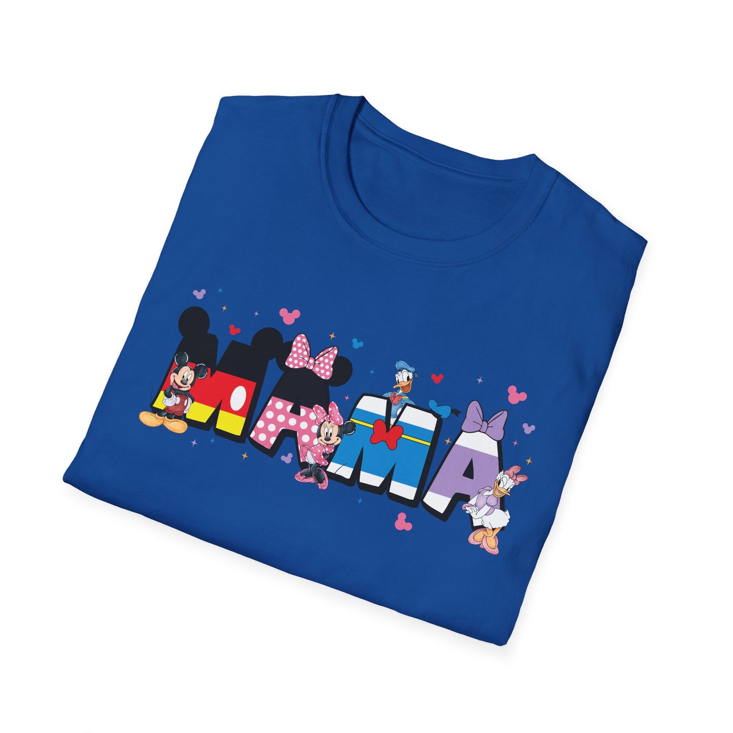 Mama Graphic T-Shirt — Cute Cartoon Lettering with Hearts