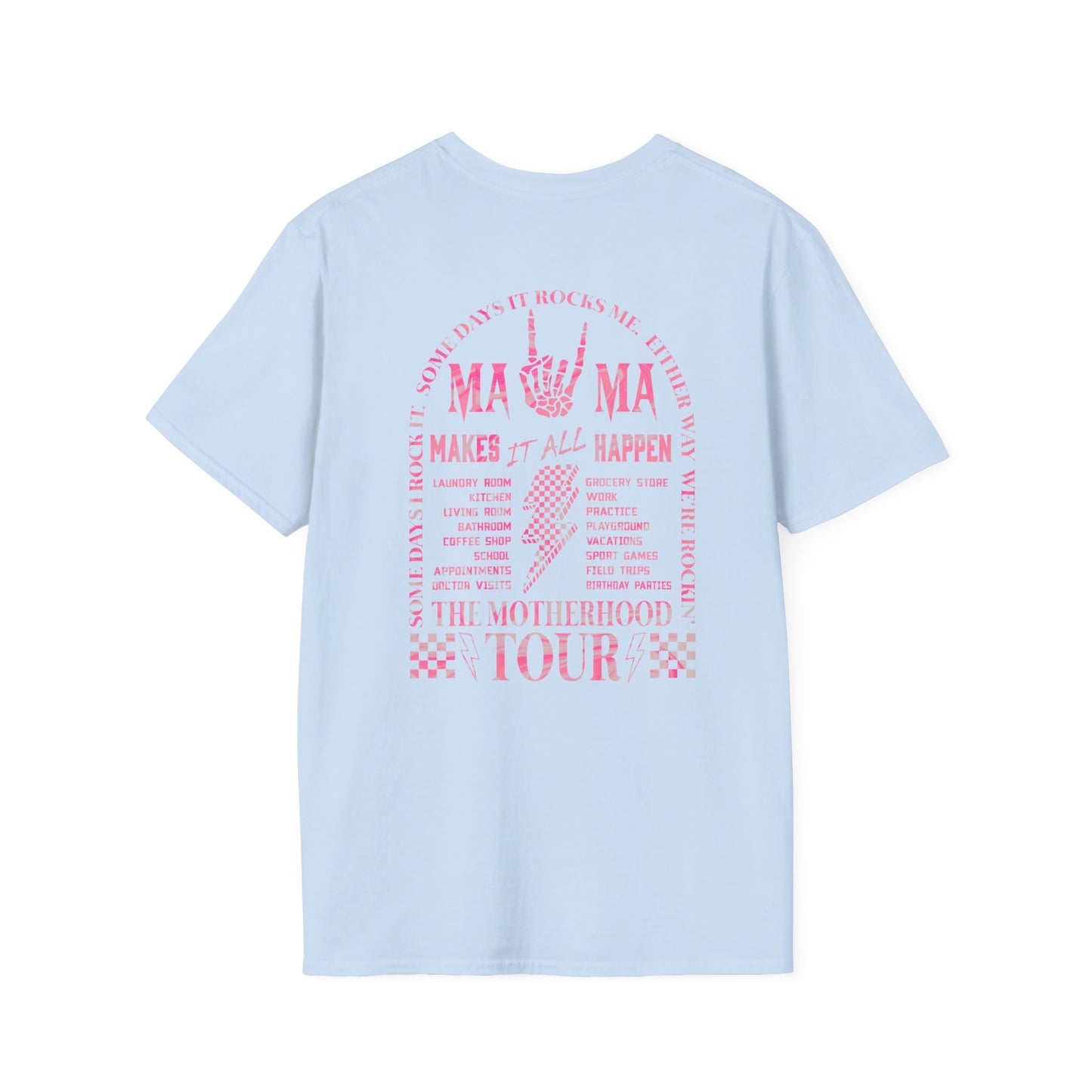 Mama Rock Tour T-Shirt — The Motherhood Tour Pink Graphic Tee