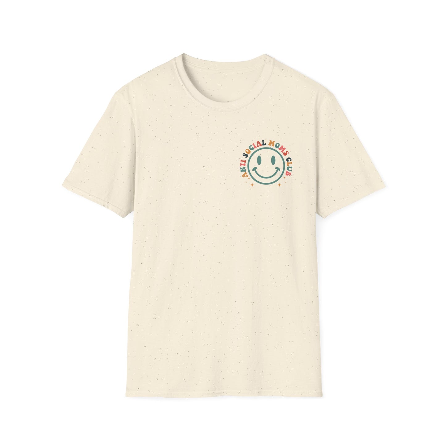 Anti Social Moms Club T-Shirt — Retro Smiley Mom Tee