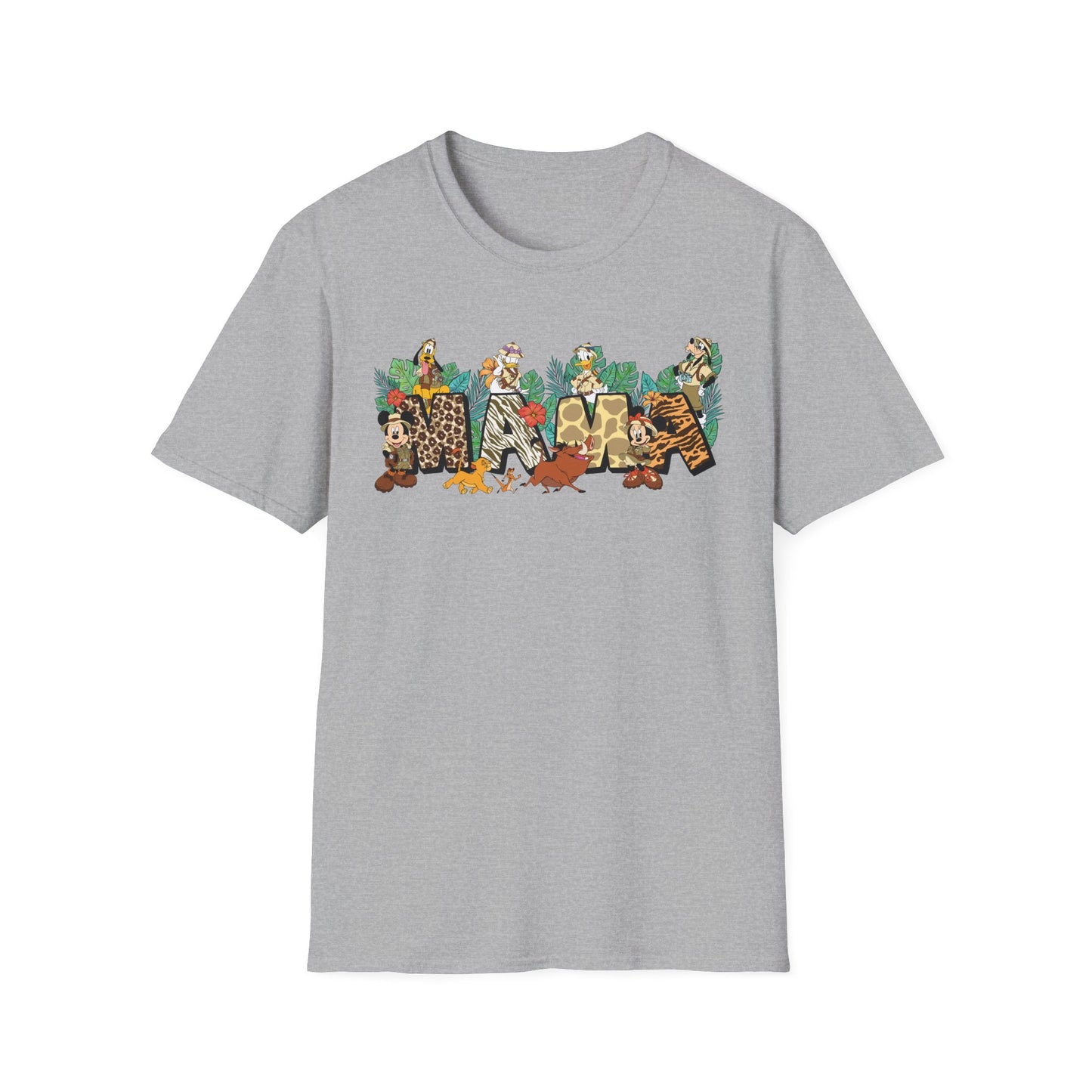 Safari Mama Shirt – Jungle Adventure Cartoon Tee | Animal Print Mom Shirt | Family Vacation Outfit