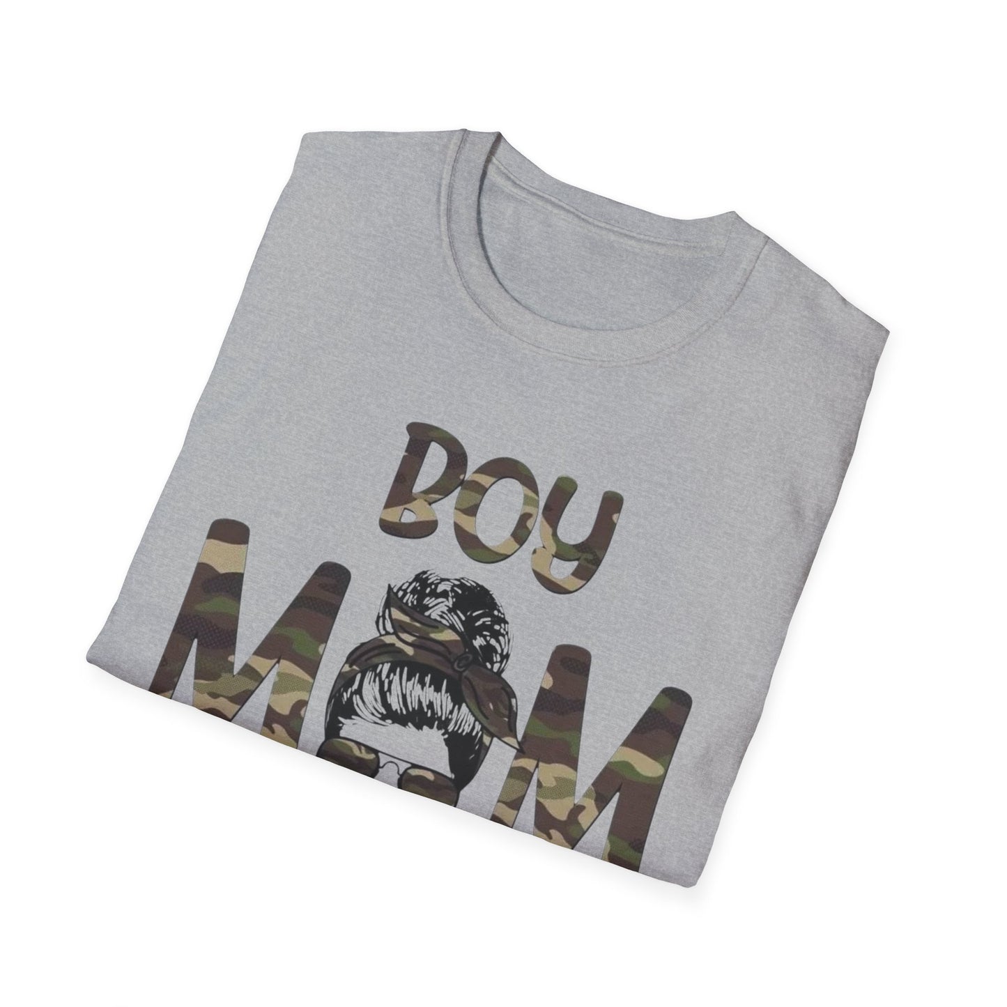 Boy Mom T-Shirt – 'Boy Mom From Son Up To Son Down' Camo Graphic Tee