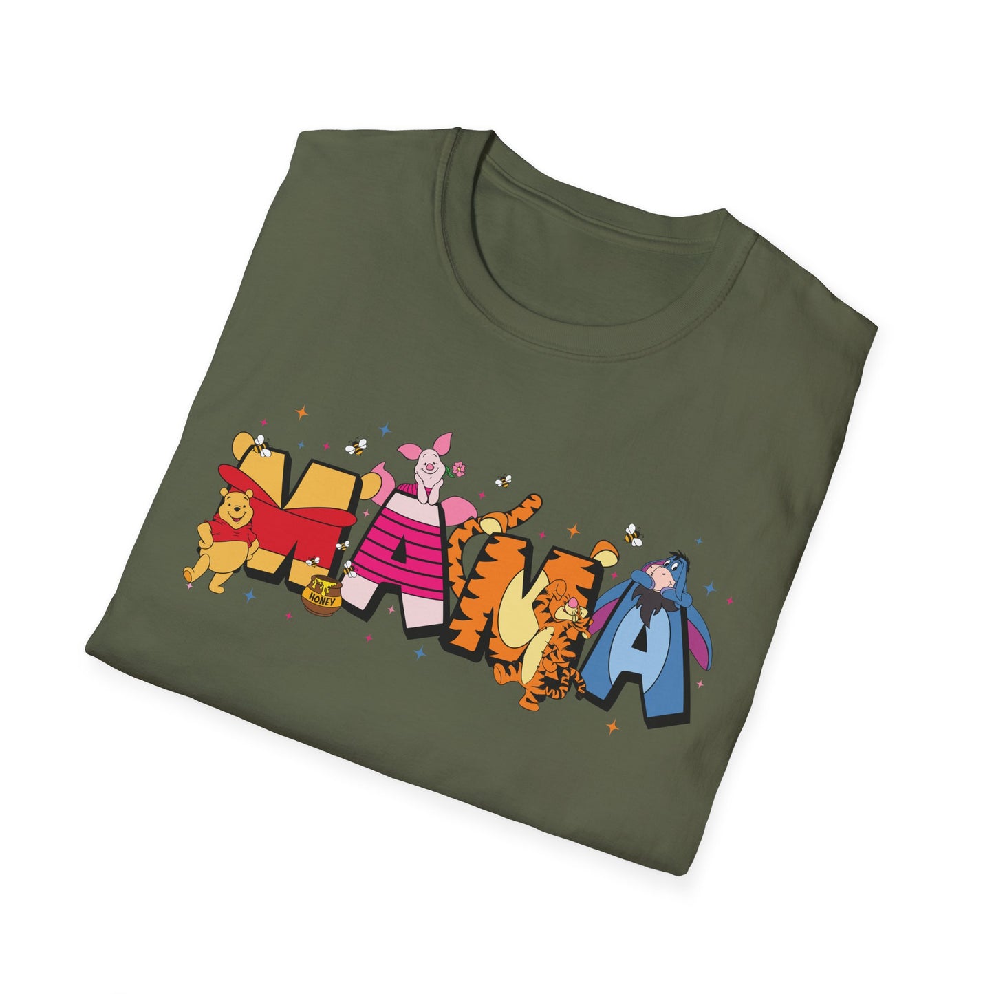 Mama Graphic T-Shirt — Colorful Animal Letter Mom Tee (MAMA)