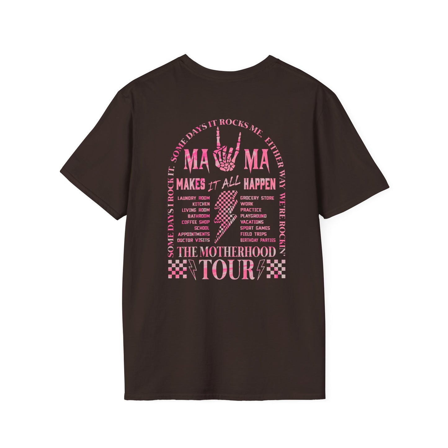 Mama Rock Tour T-Shirt — The Motherhood Tour Pink Graphic Tee