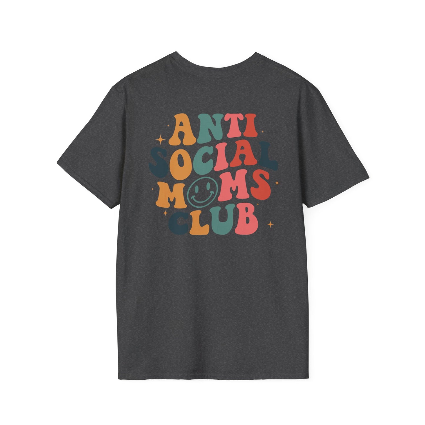 Anti Social Moms Club T-Shirt — Retro Smiley Mom Tee