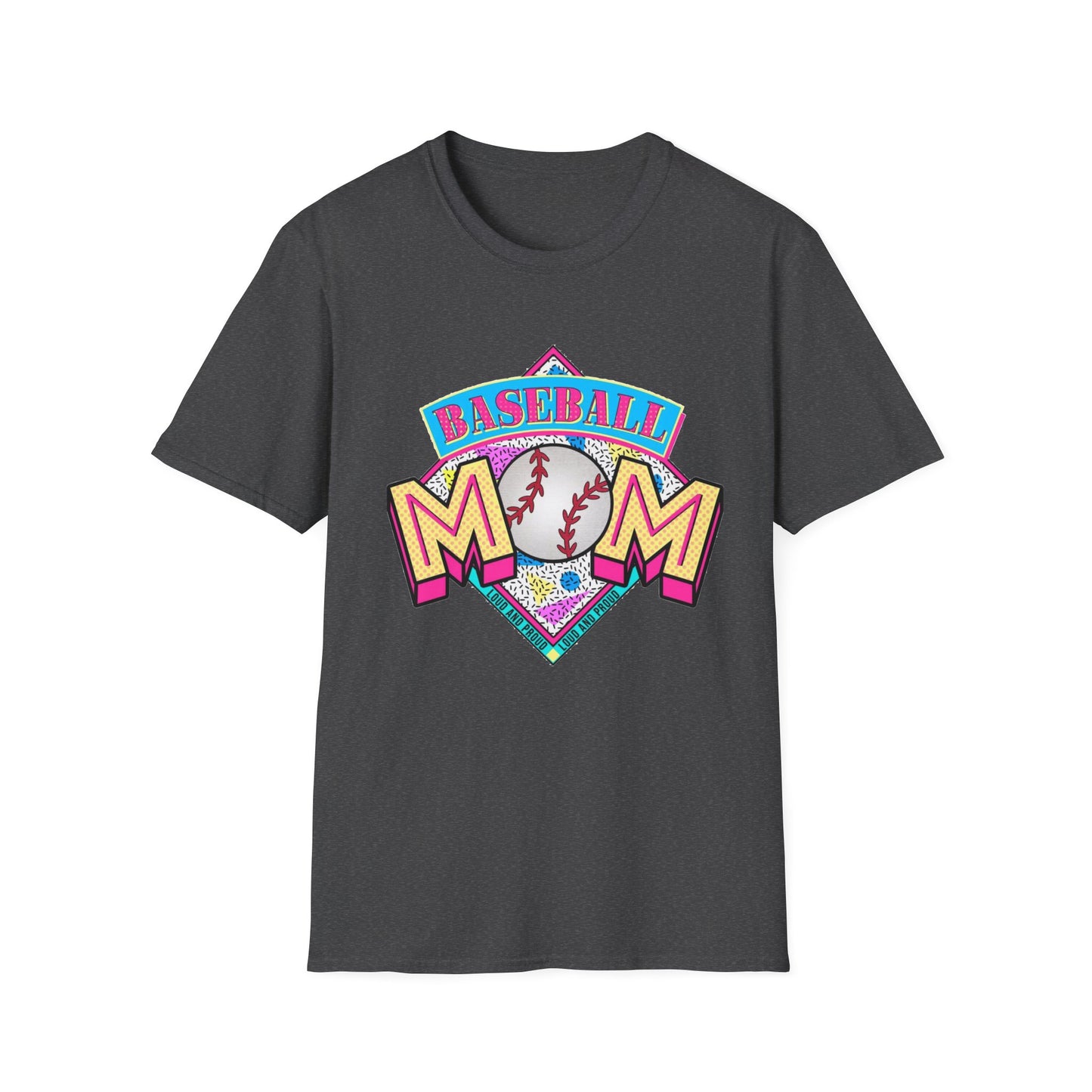 Baseball Mom T-Shirt — Retro Colorful Baseball Mom Graphic Tee