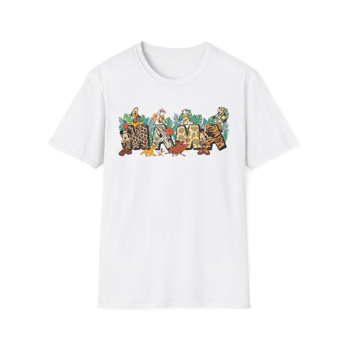 Safari Mama Shirt – Jungle Adventure Cartoon Tee | Animal Print Mom Shirt | Family Vacation Outfit