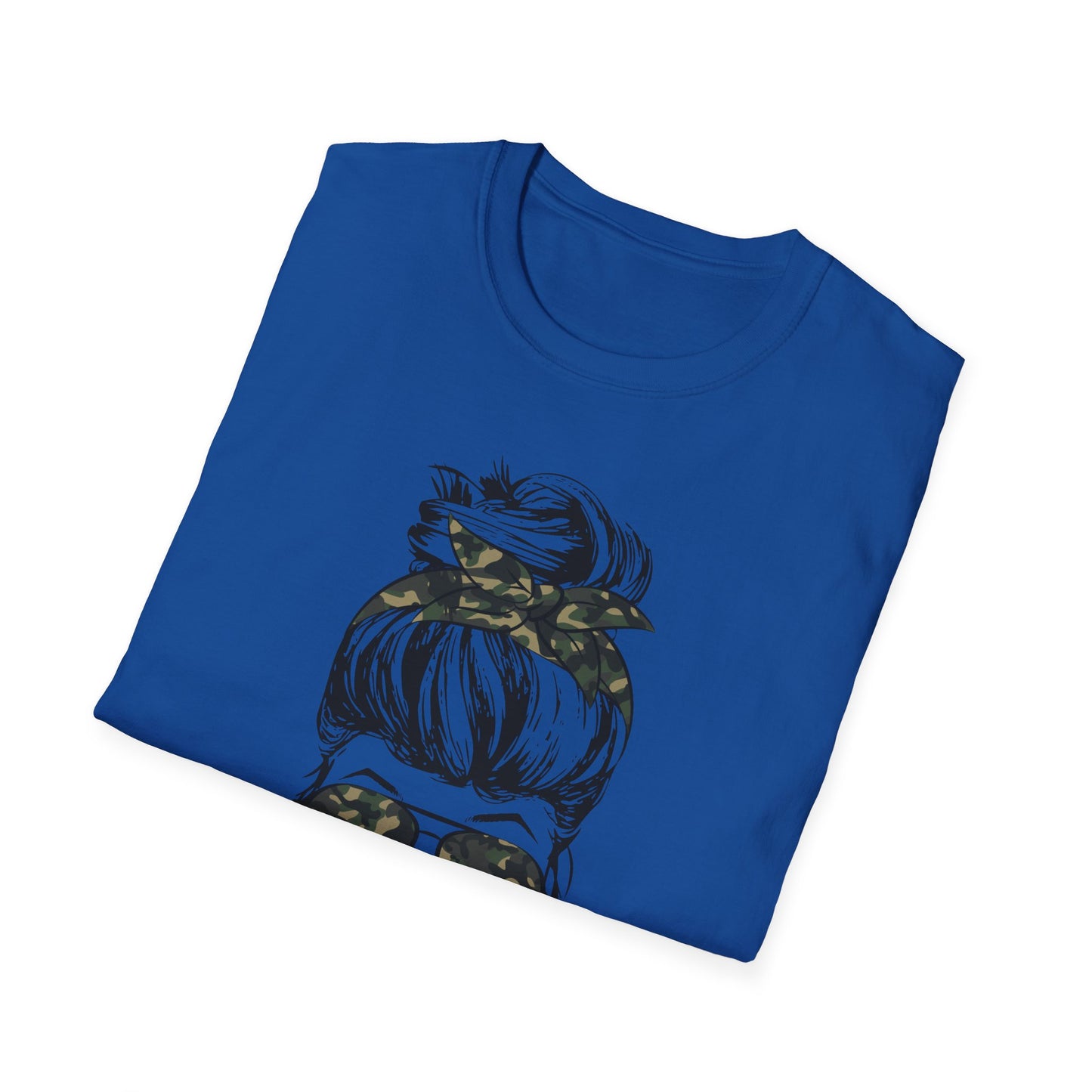 Army Mom T-Shirt — Camo Sunglasses & Messy Bun Military Mom Tee