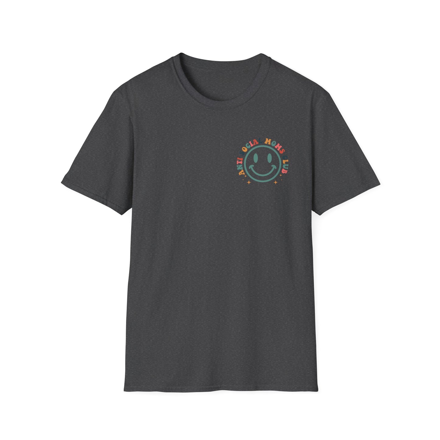 Anti Social Moms Club T-Shirt — Retro Smiley Mom Tee