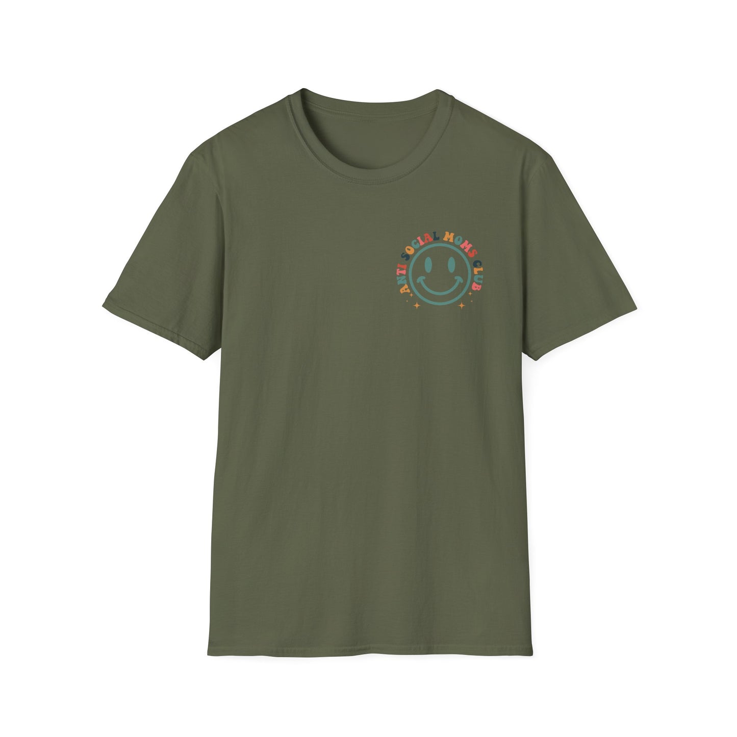 Anti Social Moms Club T-Shirt — Retro Smiley Mom Tee