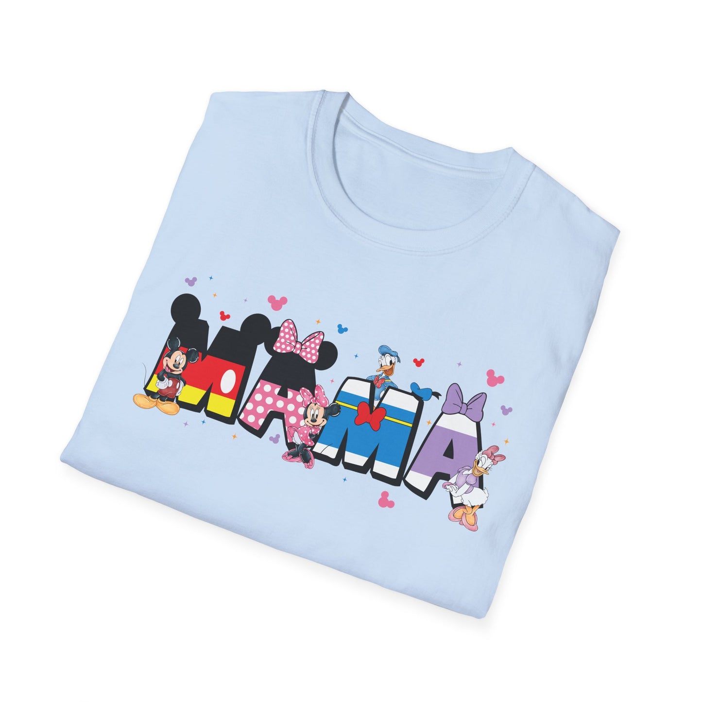 Mama Graphic T-Shirt — Cute Cartoon Lettering with Hearts