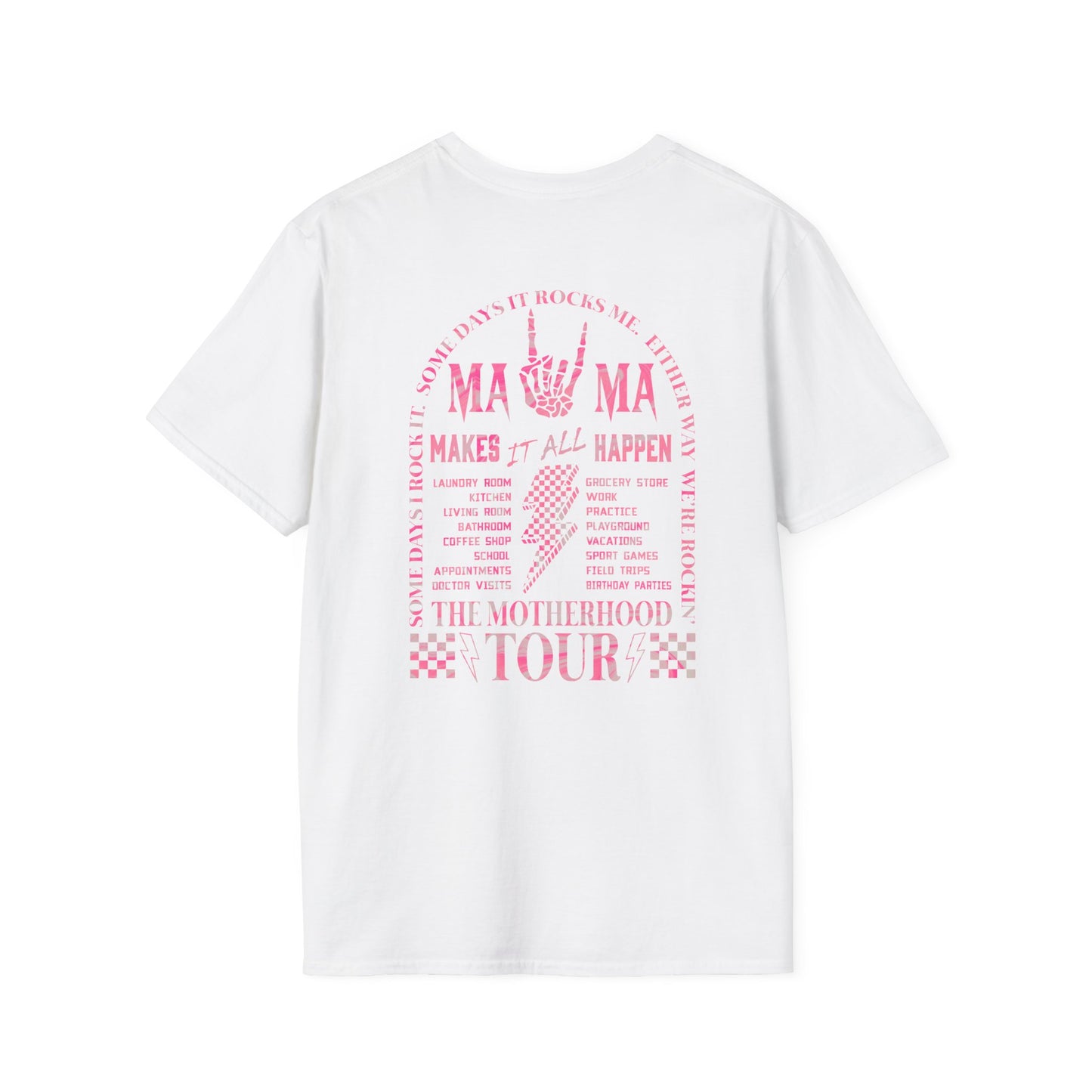 Mama Rock Tour T-Shirt — The Motherhood Tour Pink Graphic Tee