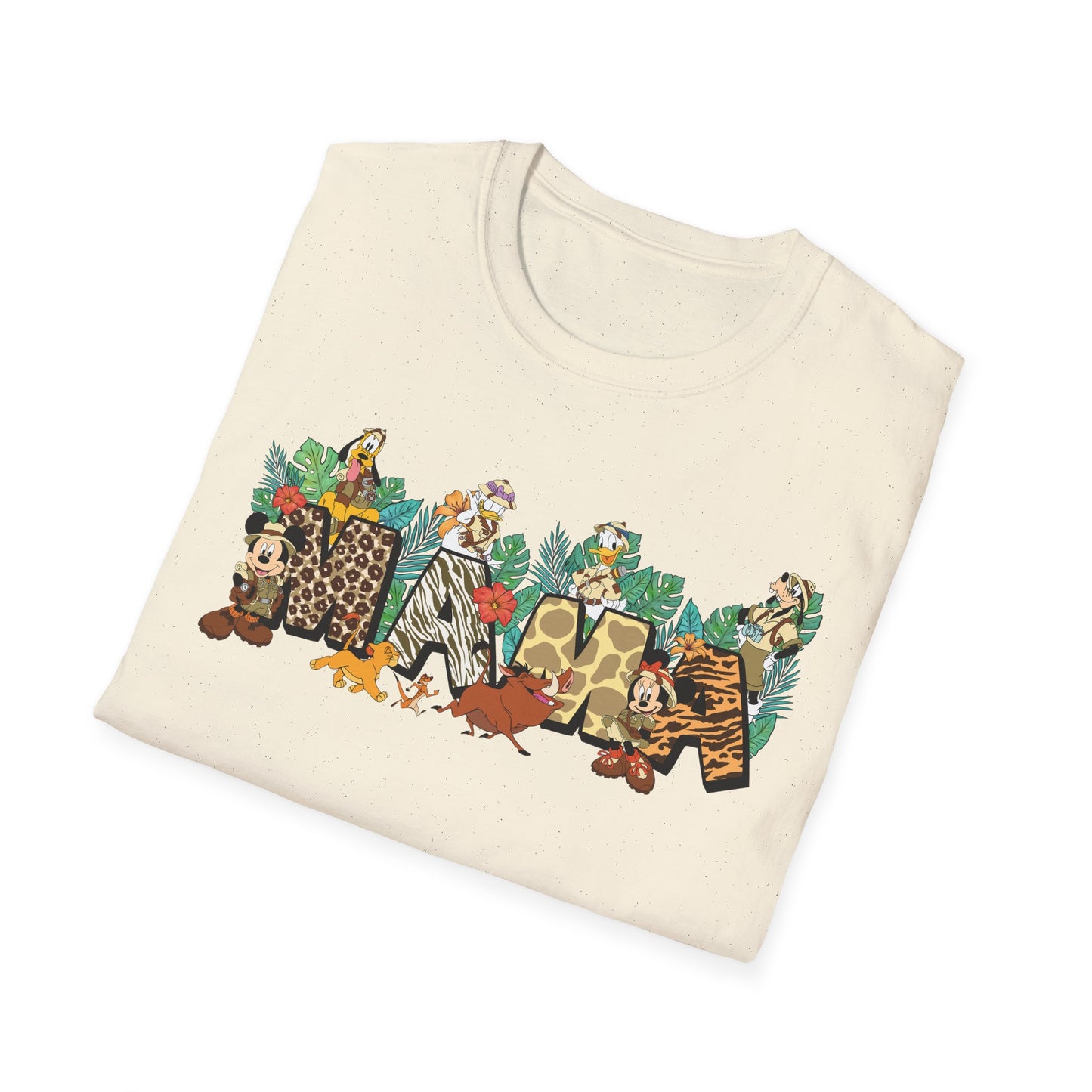 Safari Mama Shirt – Jungle Adventure Cartoon Tee | Animal Print Mom Shirt | Family Vacation Outfit