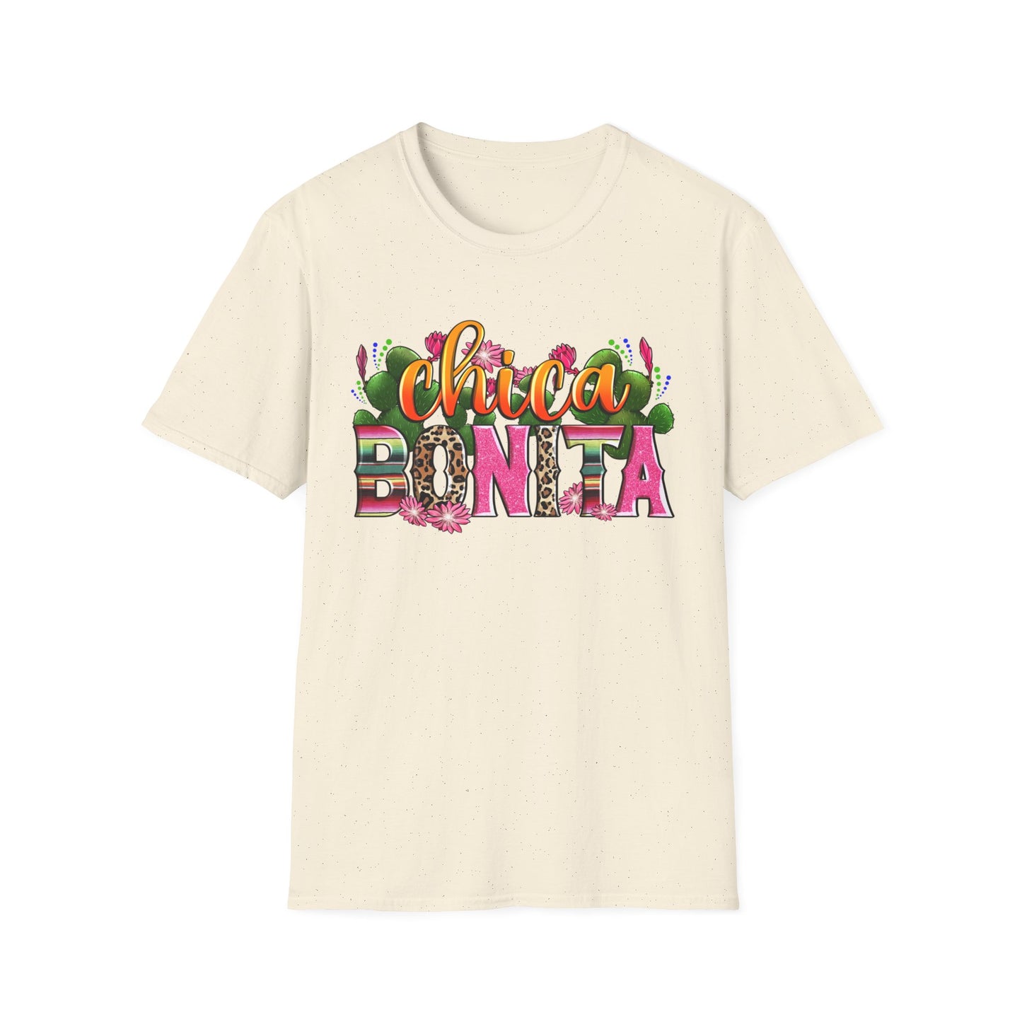 Chica Bonita Graphic T-Shirt — Colorful Floral Latina Pride Tee