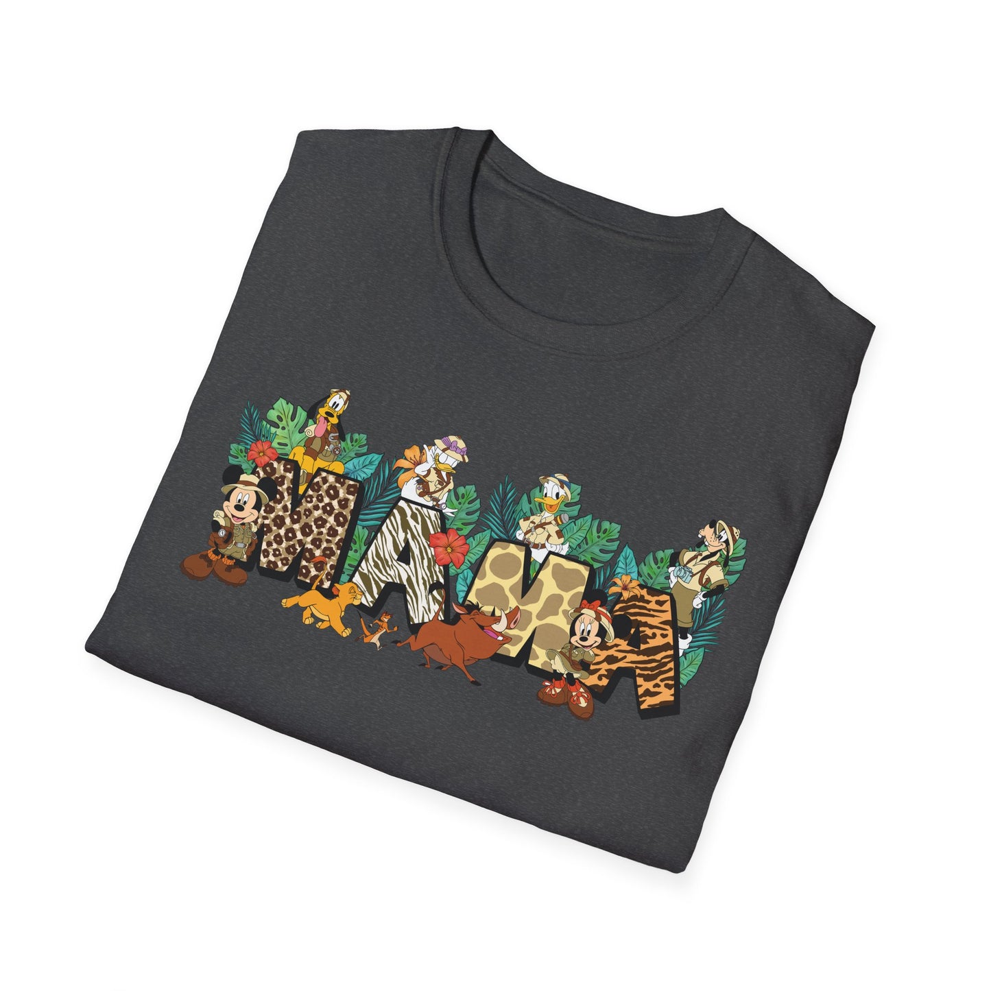 Safari Mama Shirt – Jungle Adventure Cartoon Tee | Animal Print Mom Shirt | Family Vacation Outfit