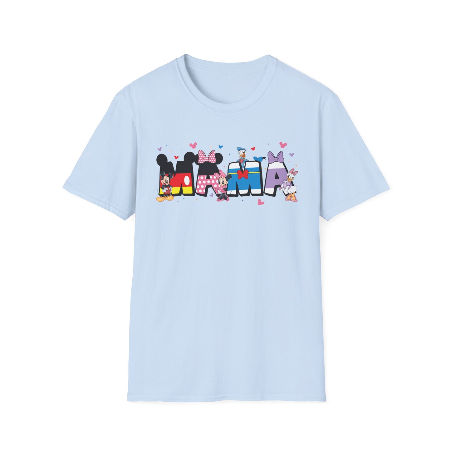 Mama Graphic T-Shirt — Cute Cartoon Lettering with Hearts