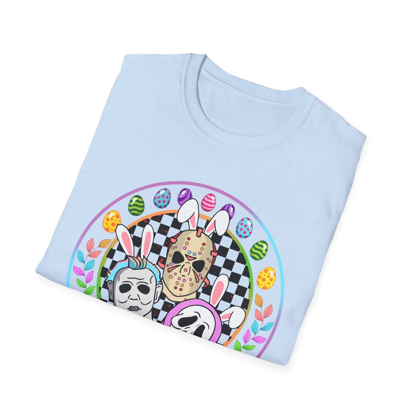 Prepare to Die Easter Horror T-Shirt — Pastel Slasher Mask Design