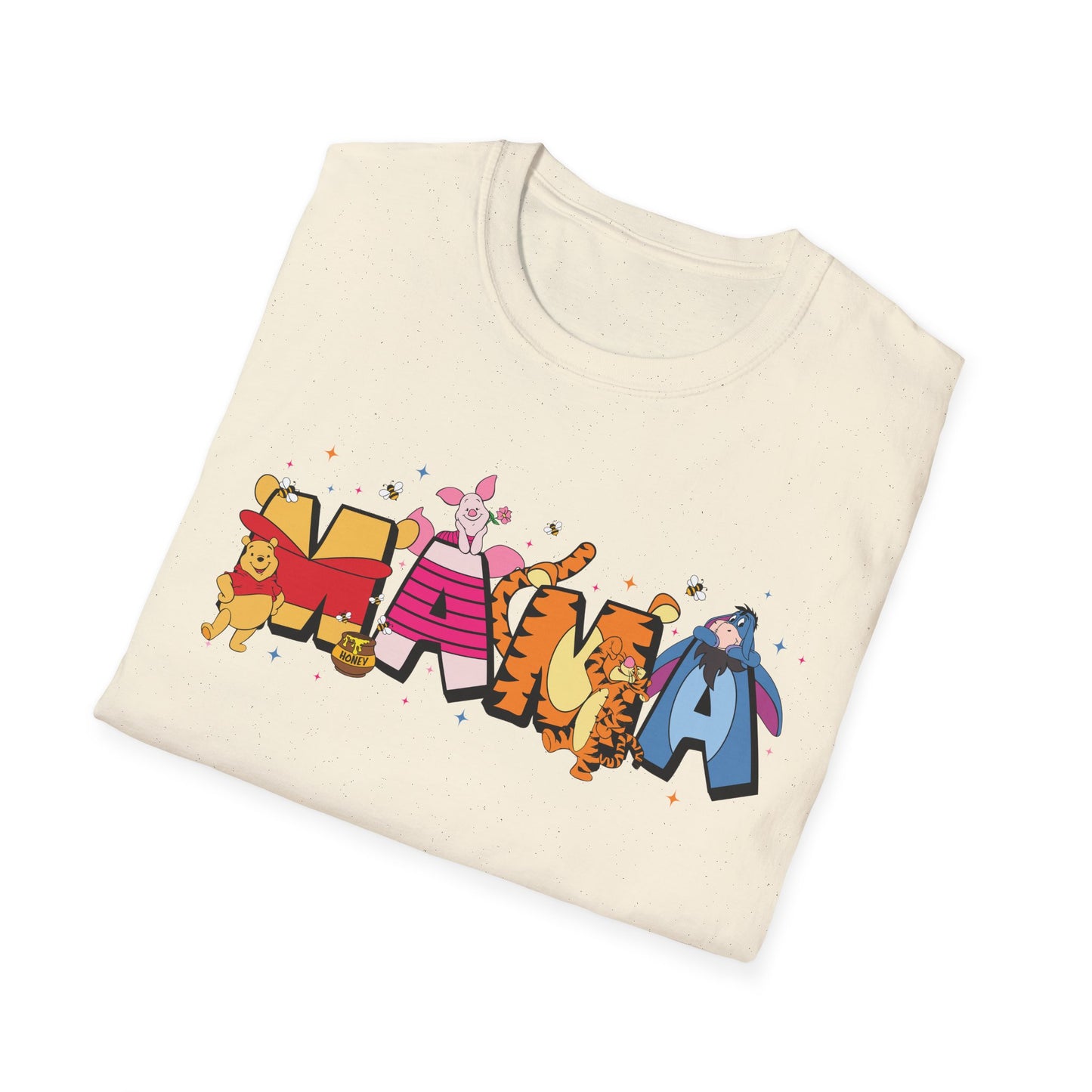 Mama Graphic T-Shirt — Colorful Animal Letter Mom Tee (MAMA)
