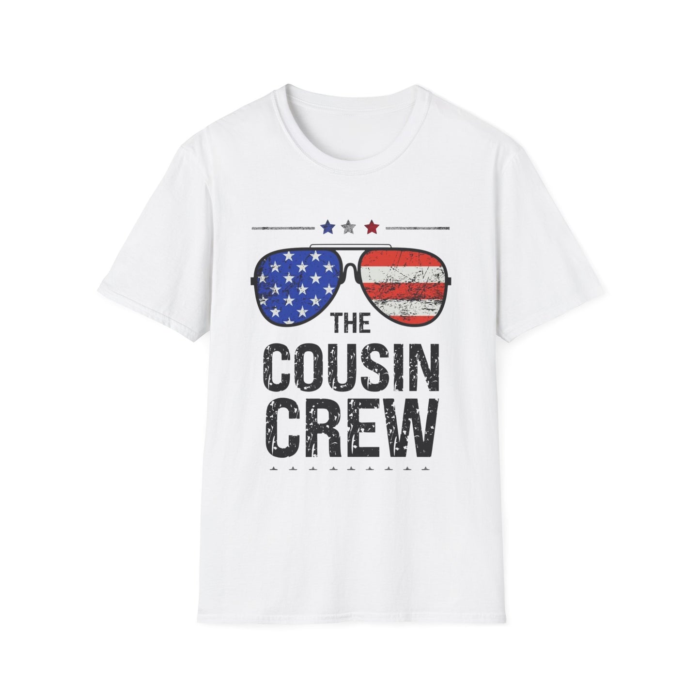 The Cousin Crew T-Shirt — American Flag Sunglasses Patriotic Family Tee