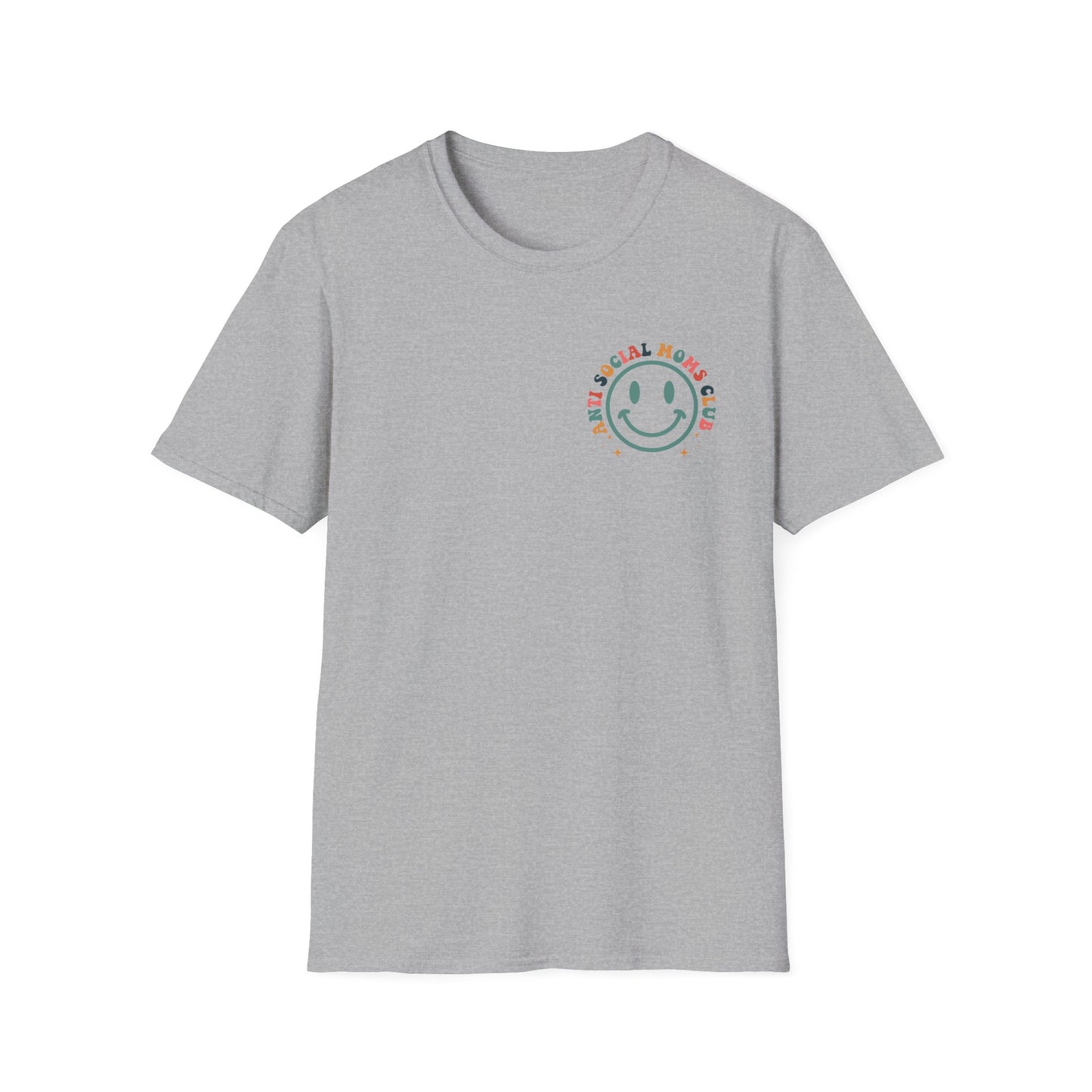 Anti Social Moms Club T-Shirt — Retro Smiley Mom Tee