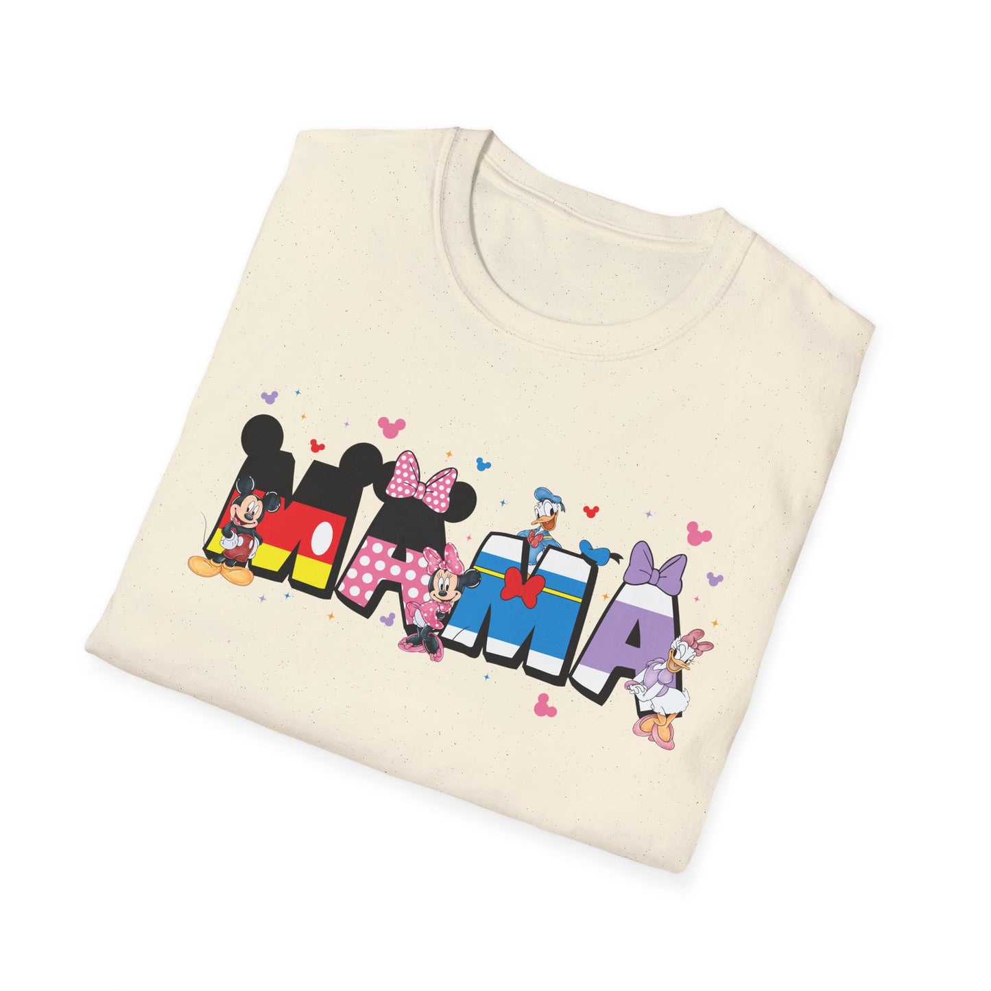 Mama Graphic T-Shirt — Cute Cartoon Lettering with Hearts