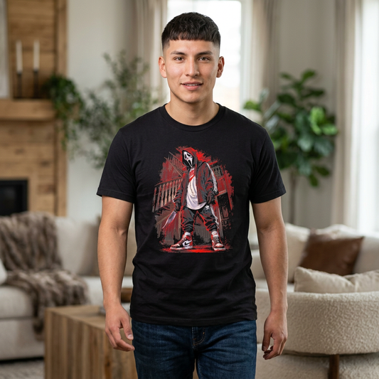 Horror Streetwear Shirt, Slasher Graphic Tee, Scary Halloween Shirt, Urban Horror T-Shirt, Spooky Street Style Tee, Horror Fan Gift