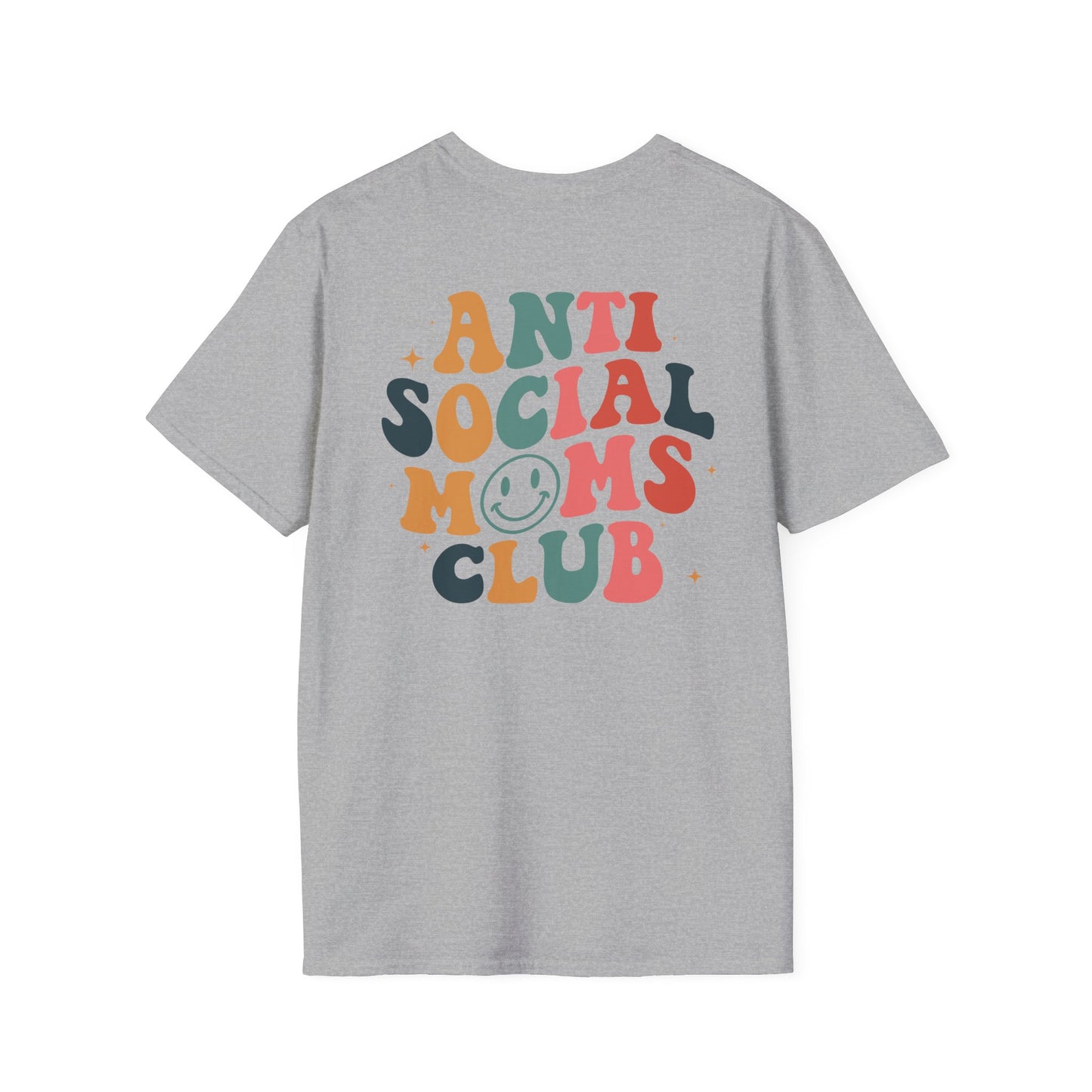 Anti Social Moms Club T-Shirt — Retro Smiley Mom Tee