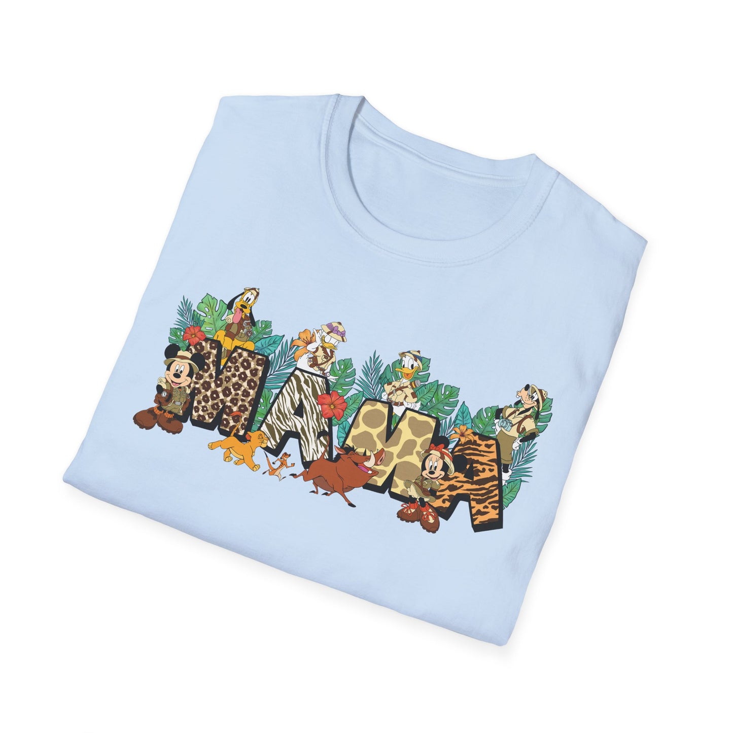 Safari Mama Shirt – Jungle Adventure Cartoon Tee | Animal Print Mom Shirt | Family Vacation Outfit