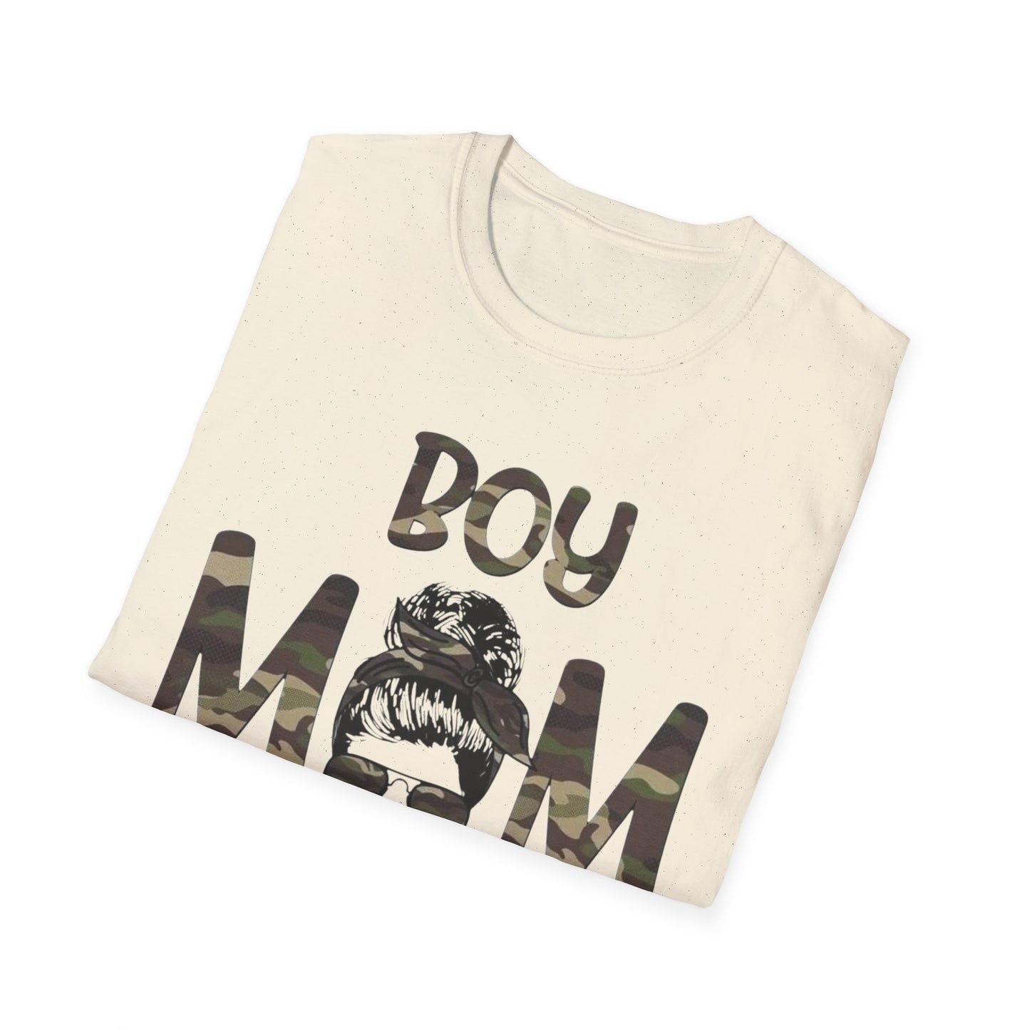 Boy Mom T-Shirt – 'Boy Mom From Son Up To Son Down' Camo Graphic Tee