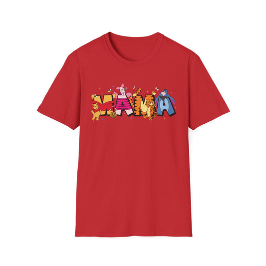 Mama Graphic T-Shirt — Colorful Animal Letter Mom Tee (MAMA)