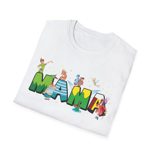 Mama Beach Vacation T-Shirt — Colorful Tropical 'MAMA' Letter Art for Moms