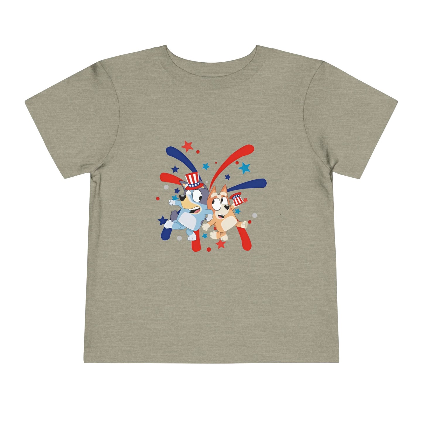 Patriotic Cartoon Corgis Toddler Tee — 4th of July Kids Shirt