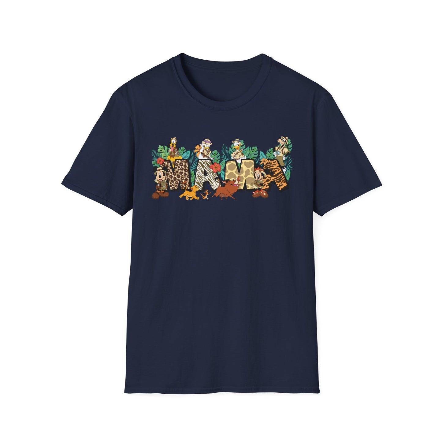 Safari Mama Shirt – Jungle Adventure Cartoon Tee | Animal Print Mom Shirt | Family Vacation Outfit